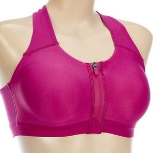 Modern Movement Half Moon by Modern Movement Mesh Zip Front Yoga Sports Bra